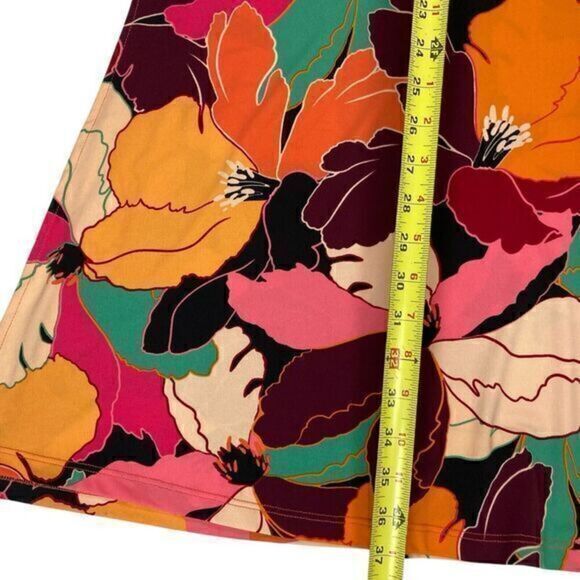 Veronica M. Maxi Skirt Womens Size XS Multicolor Geometric Tie Waistband Stretch - Picture 9 of 13